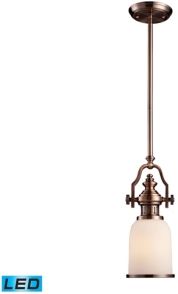 Chadwick 1-Light Pendant in Antique Copper - Led Offering Up To 800 Lumens (60 Watt Equivalent) With