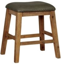 Calliope Natural Tone Leatherette BarsTool (Set of 2)