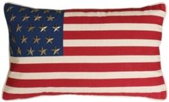 George American Flag with Studs Pillow, 12" x 20"