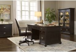 Clinton Hill Ebony Home Office Executive Desk