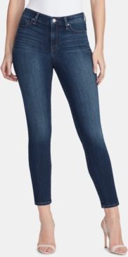 High Rise Sculpted Ripped Skinny Ankle Jeans