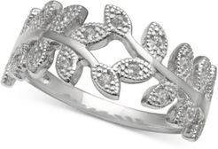 Cubic Zirconia Vine Ring in Sterling Silver, Created for Macy's