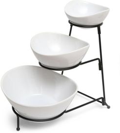 Gracious Dining 3 Tier Bowl Server Set with Metal Stand