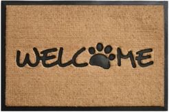 Welcome Paw 24" x 36" Coir/Rubber Doormat Bedding