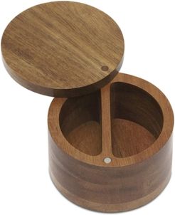 Acacia Divided Spice Box with Swivel Cover