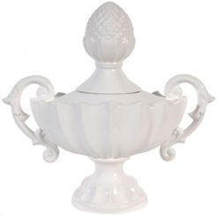 Nera Porcelain Decorative Handled Jar, Medium