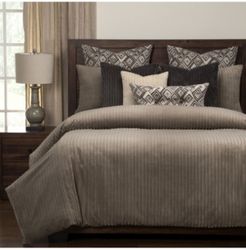 Downy Taupe 6 Piece Cal King High End Duvet Set Bedding