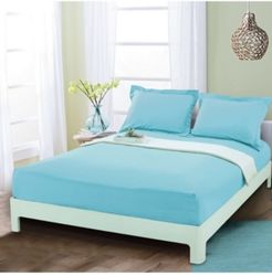 Silky Soft Single Fitted Sheet King Aqua Bedding