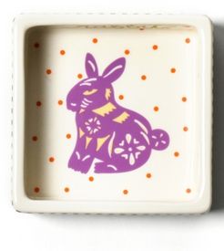 by Laura Johnson Chinese Zodiac Rabbit Square Trinket Bowl