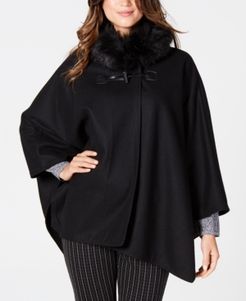 Faux-Fur-Collar Cape