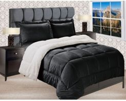 Premium Quality Heavy Weight Micromink Sherpa - Backing Reversible Down Alternative Micro - Suede 2-Piece Comforter Set, Queen Bedding