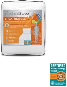 Breathewell Certified Asthma & Allergy Friendly Queen Mattress Pad