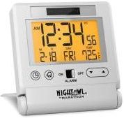 Atomic Travel Alarm Clock With Auto Back Light Feature, Calendar and Temperature