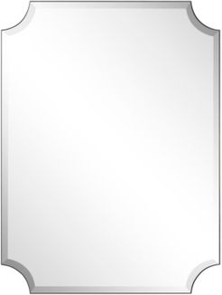 Frameless Rectangle Scalloped Beveled Mirror - 30" x 40"