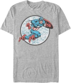 Comic Collection Retro Captain America Short Sleeve T-Shirt