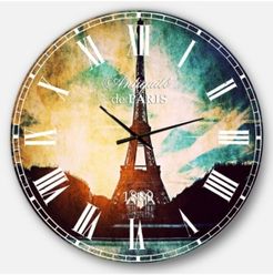 Cityscape Oversized Round Metal Wall Clock