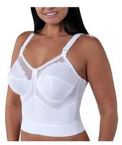 Embroidered Soft Cup Long Line Bra