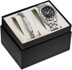 Stainless Steel Bracelet Watch 42mm Gift Set