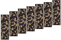 Ottohome Patterned Non-Slip Pet-Friendly Stair Treads Set of 7, 8.5" x 26.6" Bedding