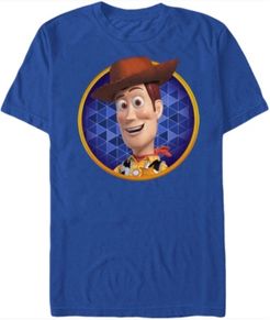 Disney Pixar Men's Toy Story Woody Circle Portrait Short Sleeve T-Shirt