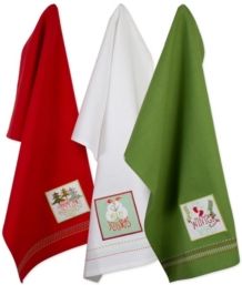 Assorted Cozy Christmas Embellished Dishtowel Set