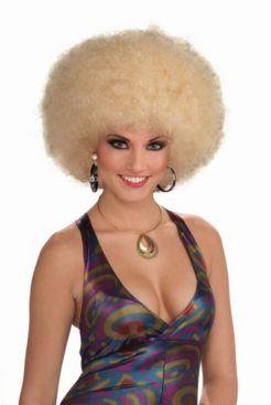 Adult Deluxe Blonde Afro Wig