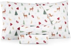 Printed 100% Cotton Flannel Pair of Standard Pillowcases, Created for Macy's