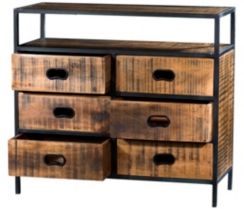 Villa 2 Milano 6 Drawers Solid Wood Iron Chest