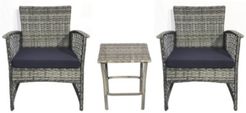 3-Piece Woven Rattan Wicker Seating Set