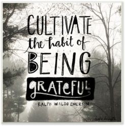 Cultivate Being Greatful Foggy Landscape Wall Plaque Art, 12" x 12"