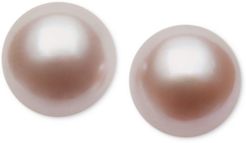 Pearl Earrings, 14k Gold Cultured Freshwater Pearl Stud Earrings (9mm)