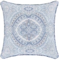 Claremont Blue 16" Square Decorative Throw Pillow Bedding