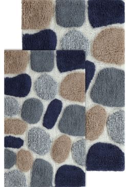 Pebbles 2 Piece Bath Rug Set Bedding