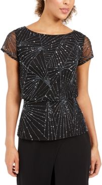 Beaded Mesh Top