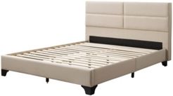 Distribution Bellevue Wide-Rectangle Panel Upholstered Bed and Frame, Queen