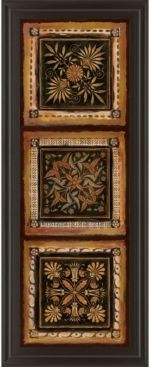 Folk Art Panel I by Tava Studios Framed Print Wall Art - 18" x 42"