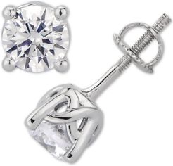 Gia Certified Diamond Stud Earrings (1-1/2 ct. t.w.) Stud Earrings in 14k White Gold