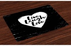 Live Laugh Love Place Mats, Set of 4