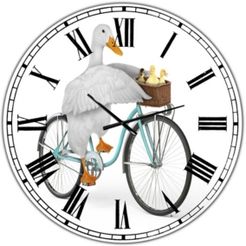 Riding Bikes Large Modern Wall Clock - 36" x 28" x 1"