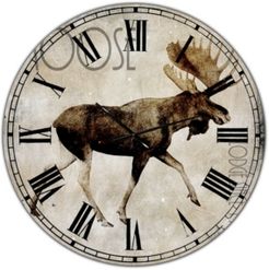 Moose Lodge 2 Oversized Cottage Wall Clock - 36" x 28" x 1"