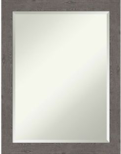 Rustic Plank Framed Bathroom Vanity Wall Mirror, 21.25" x 27.25"