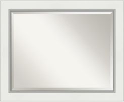 Eva Silver-tone Framed Bathroom Vanity Wall Mirror, 33.25" x 27.25"