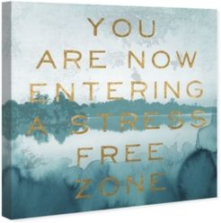 Stress Free Zone Canvas Art, 12" x 12"