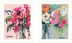 Garden Flowers 2-Piece Vignette by Kait Roberts, White Frame, 15" x 19"