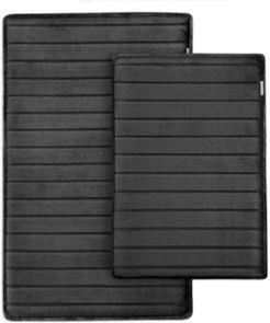 Charcoal-Infused 2-Pc. Memory Foam Bath Mat Set Bedding