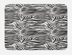 Zebra Print Bath Mat Bedding