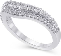 Certified Diamond (5/8 ct. t.w.) Contour Band in 14K White Gold