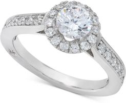 Diamond Halo Engagement Ring (1-1/4 ct. t.w.) in 18k White Gold