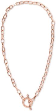 Crystal Link 16-1/4" Toggle Necklace