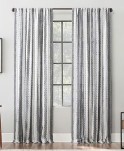 Textured Stripe 52" x 96" Cotton Curtain Panel